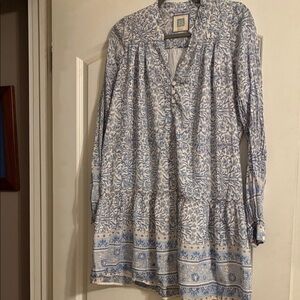 BELL by Alicia Bell Floral Blue and White Mini Dress -S